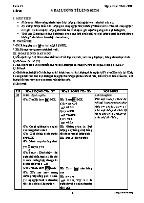 Giáo án Đại số 7 - Tuần 13 - GV Đặng Đình Phương
